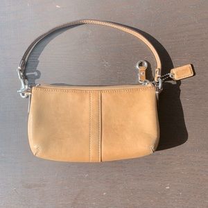 Coach Large Wristlet - Camel Colored Leather